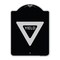 Signmission Designer Series Sign-Yield, Black & Silver Heavy-Gauge Aluminum Sign, 24" x 18", BS-1824-22695 A-DES-BS-1824-22695 - alternate 1